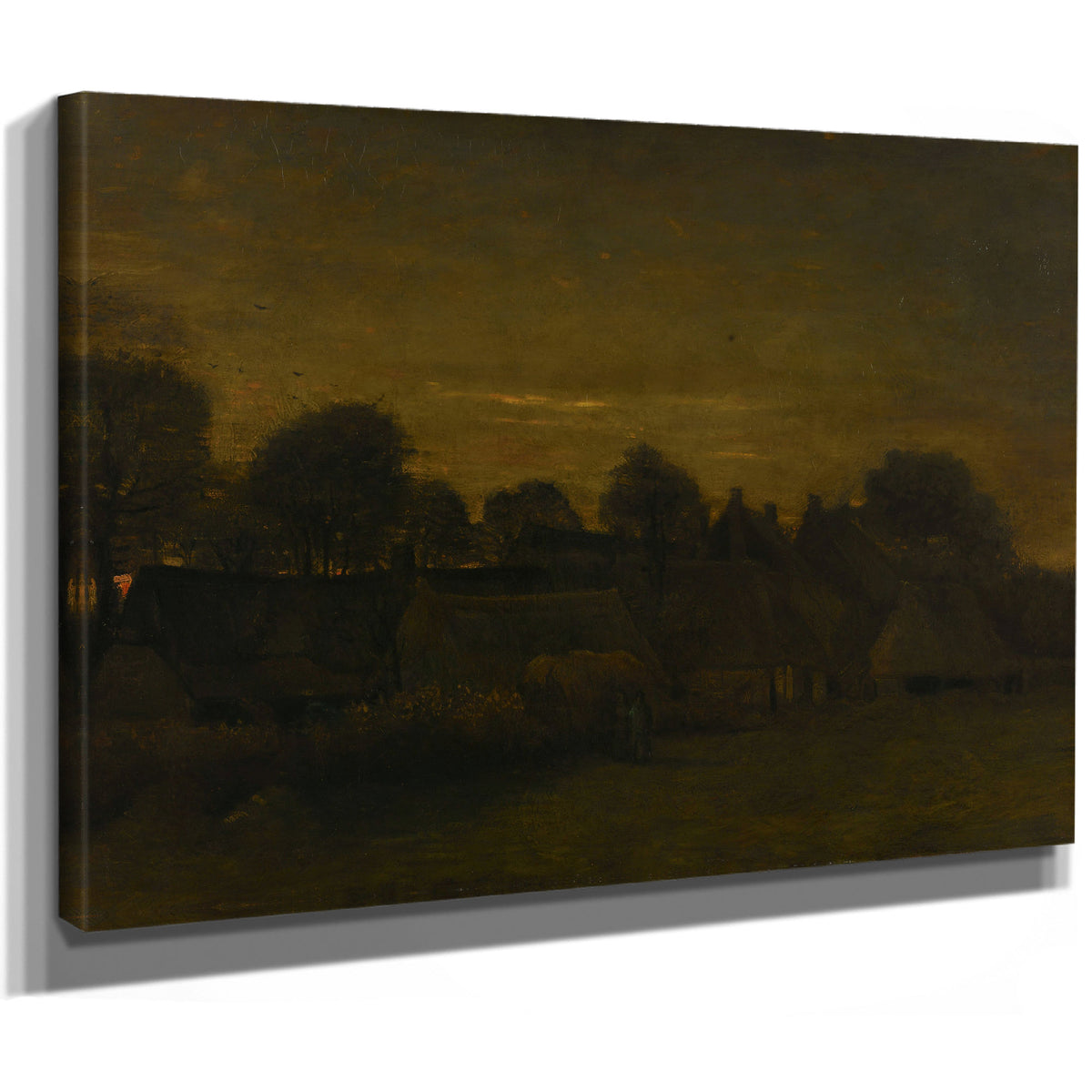 Farming Village Twilight 1884 By Vincent van Gogh