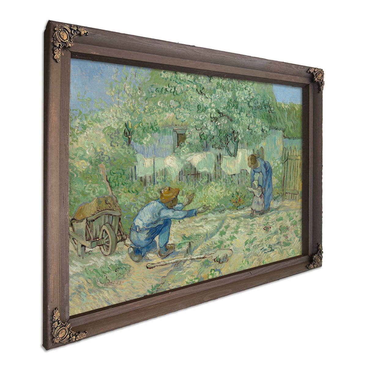 First Steps After Millet 1890 By Vincent van Gogh