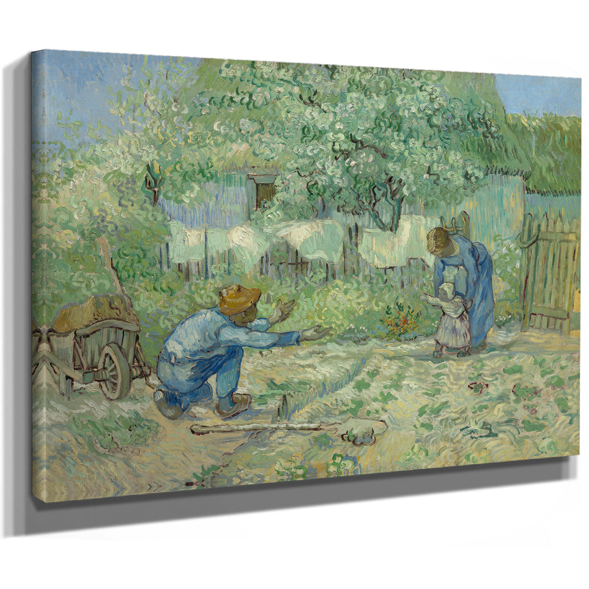 First Steps After Millet 1890 By Vincent van Gogh