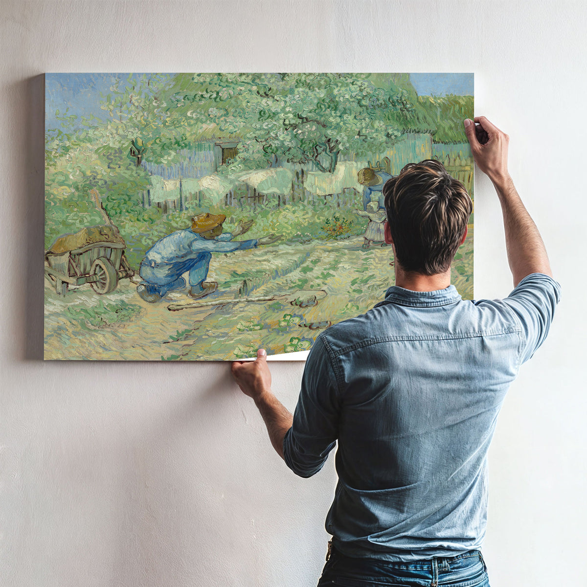 First Steps After Millet 1890 By Vincent van Gogh
