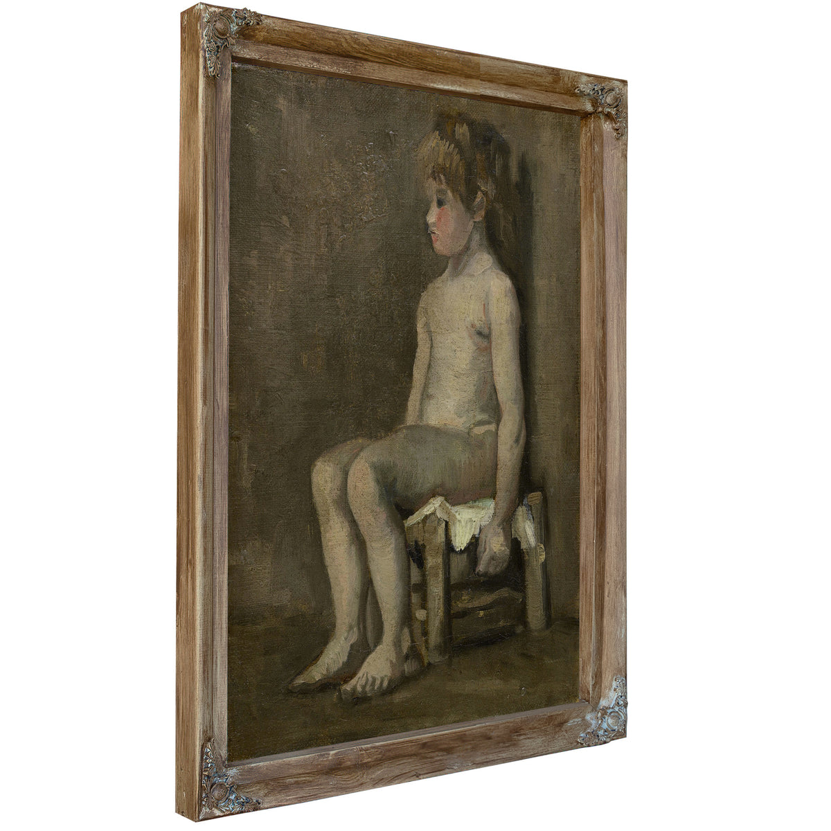 Nude Girl Seated By Vincent van Gogh