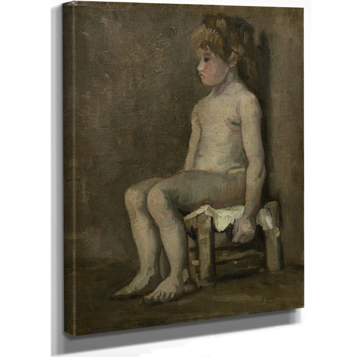 Nude Girl Seated By Vincent van Gogh