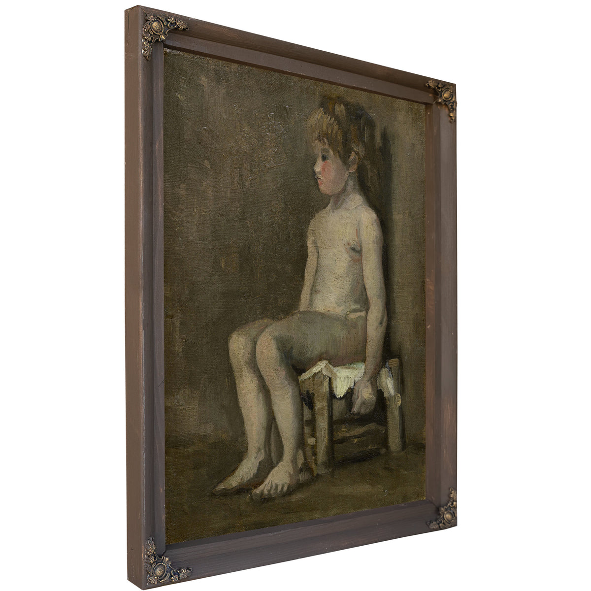Nude Girl Seated By Vincent van Gogh