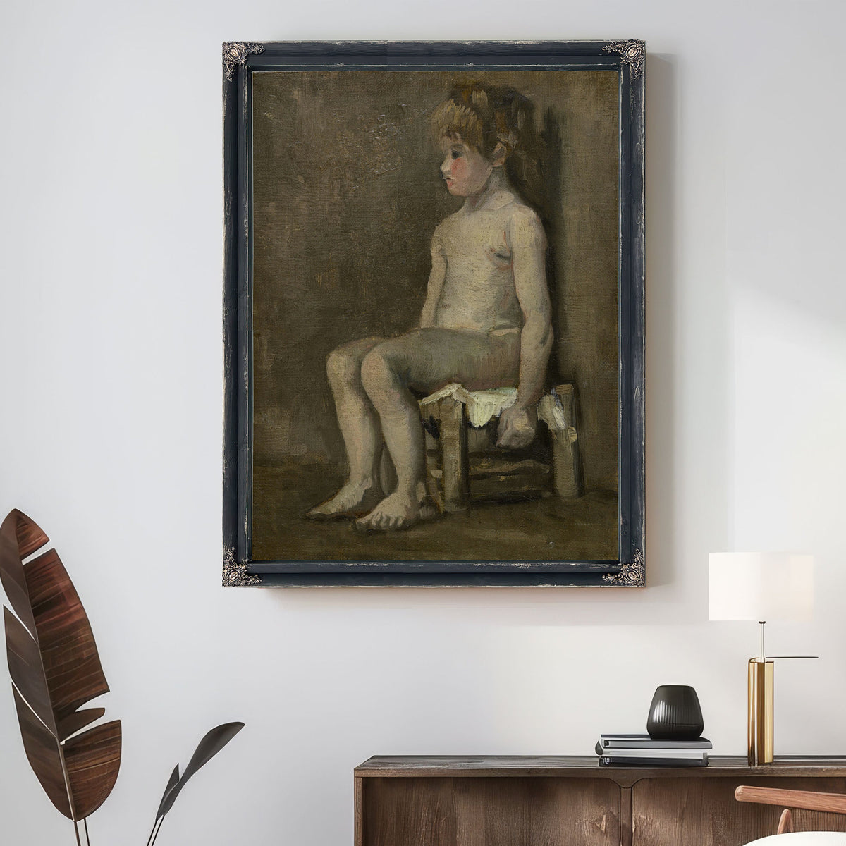 Nude Girl Seated By Vincent van Gogh