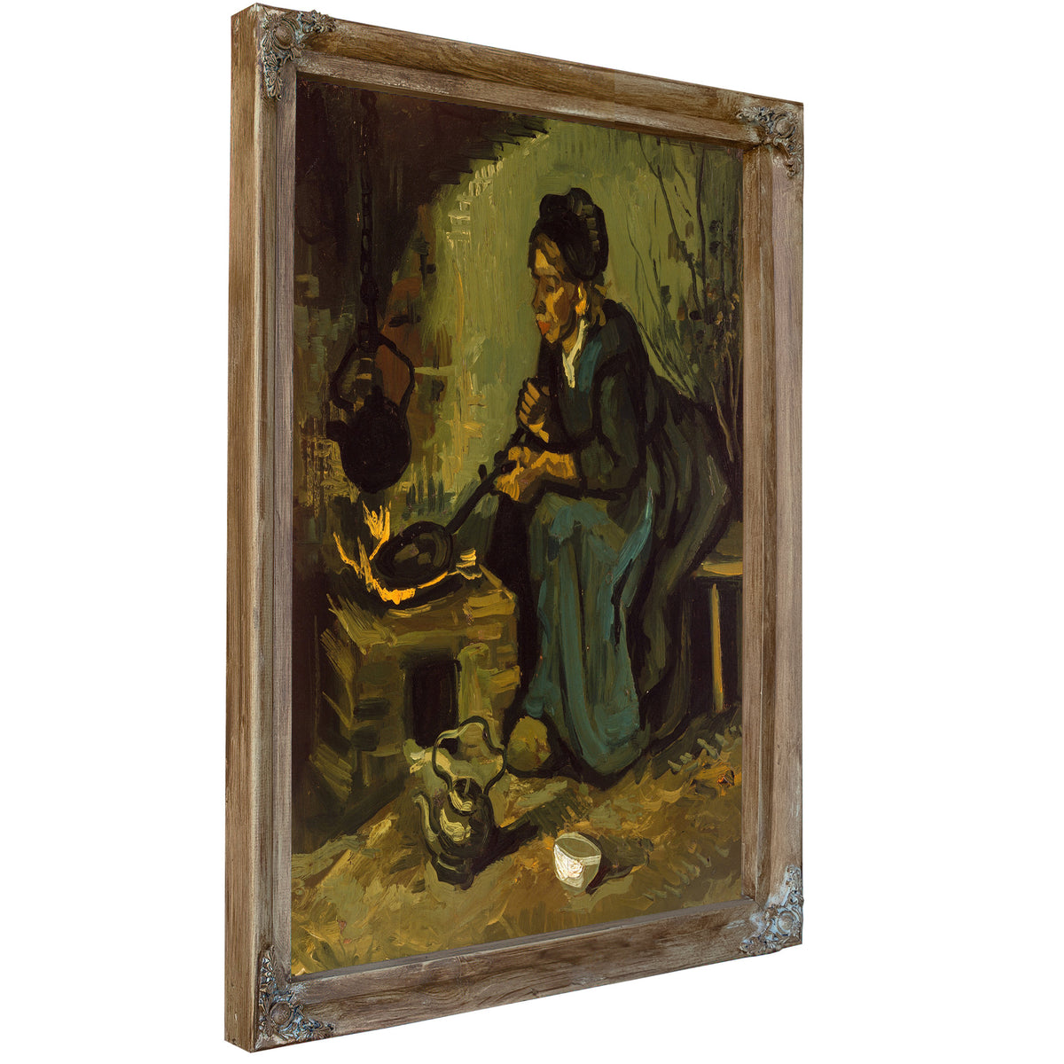 Peasant Woman Cooking a Fireplace 1885 By Vincent van Gogh