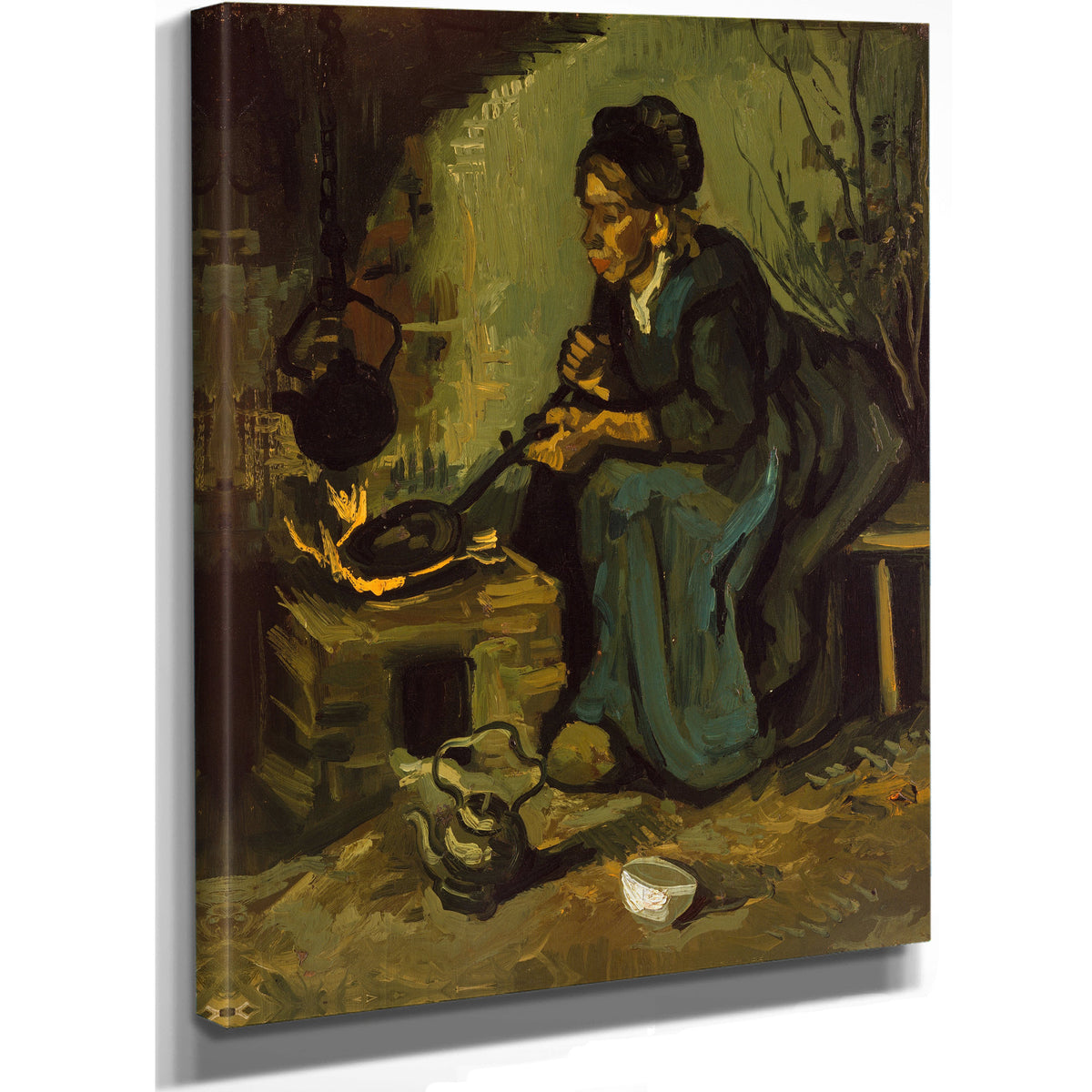Peasant Woman Cooking a Fireplace 1885 By Vincent van Gogh