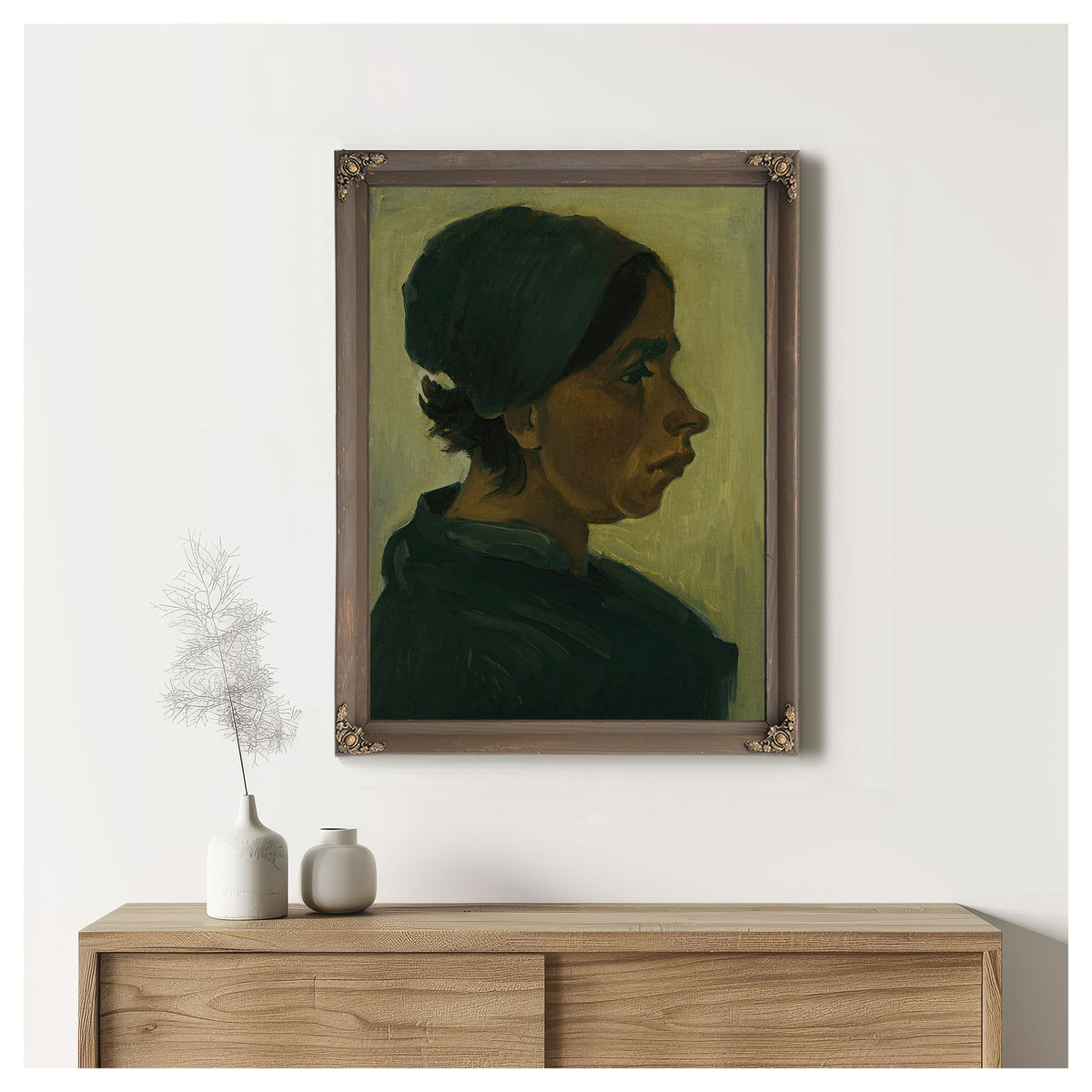 Peasant Woman Head 1884 By Vincent van Gogh