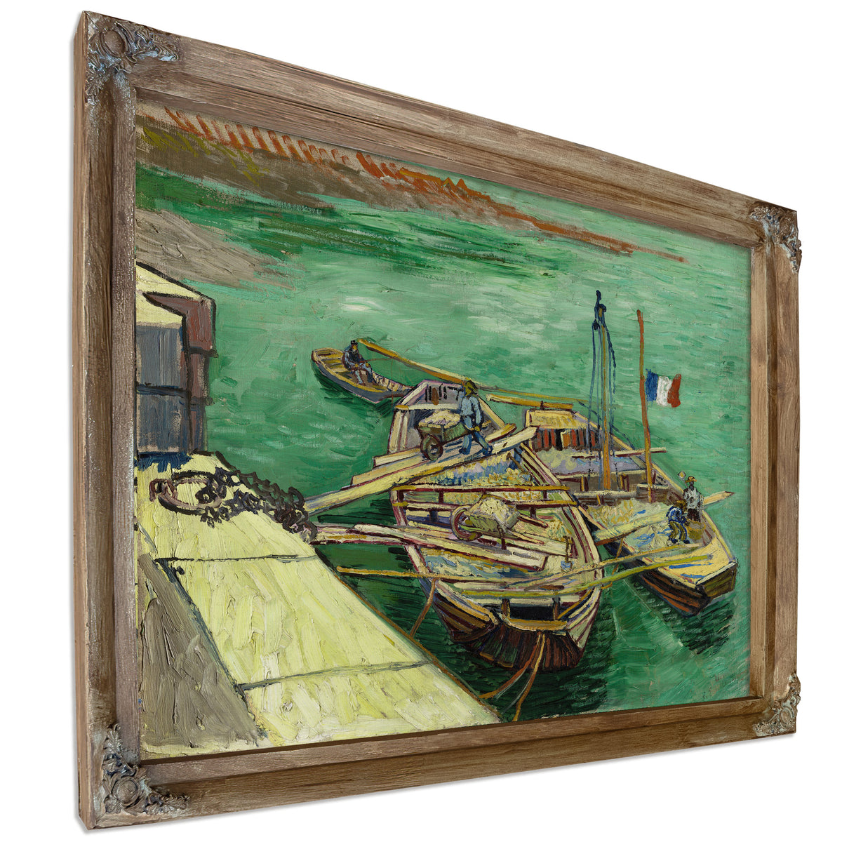 Quay Men Unloading Sand Barges 1888 By Vincent van Gogh