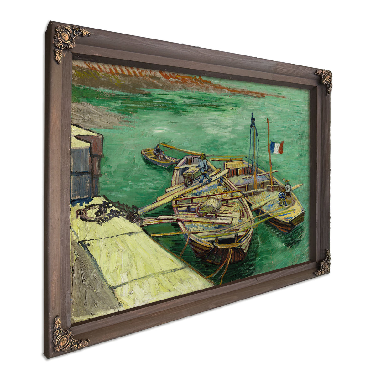 Quay Men Unloading Sand Barges 1888 By Vincent van Gogh