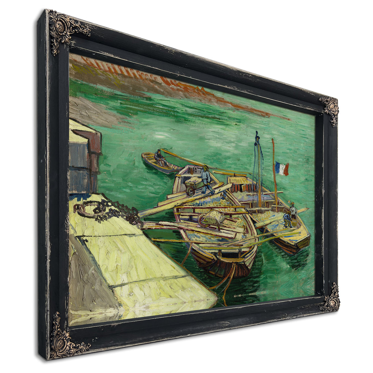Quay Men Unloading Sand Barges 1888 By Vincent van Gogh