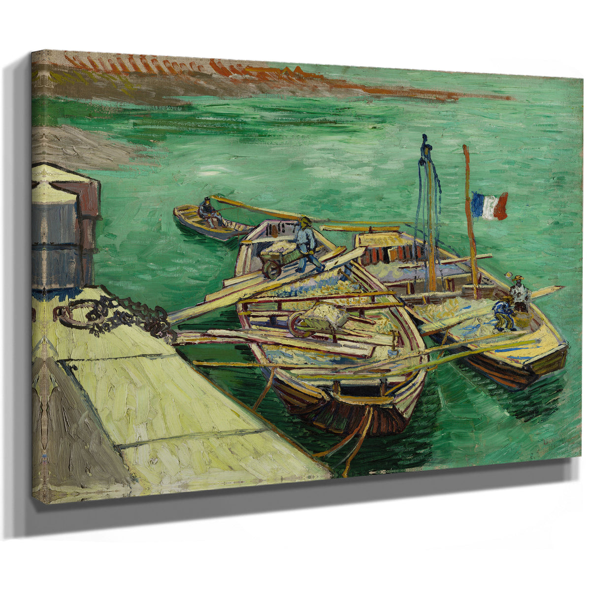 Quay Men Unloading Sand Barges 1888 By Vincent van Gogh