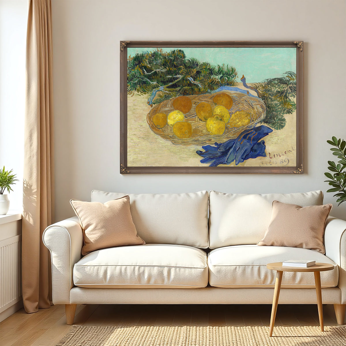 Still Life Oranges Lemons Blue Gloves By Vincent van Gogh