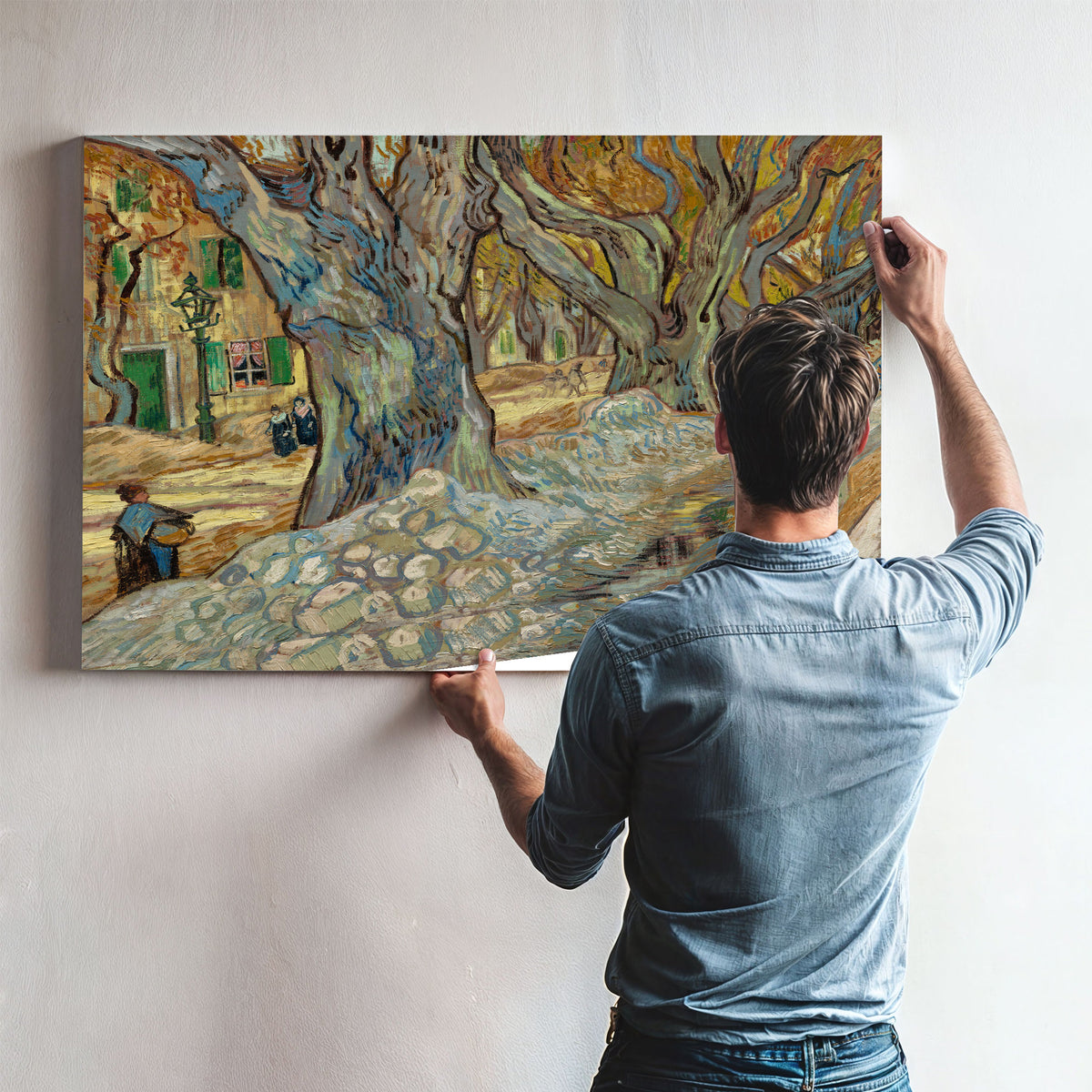 The Large Plane Trees Road Menders 02 By Vincent van Gogh