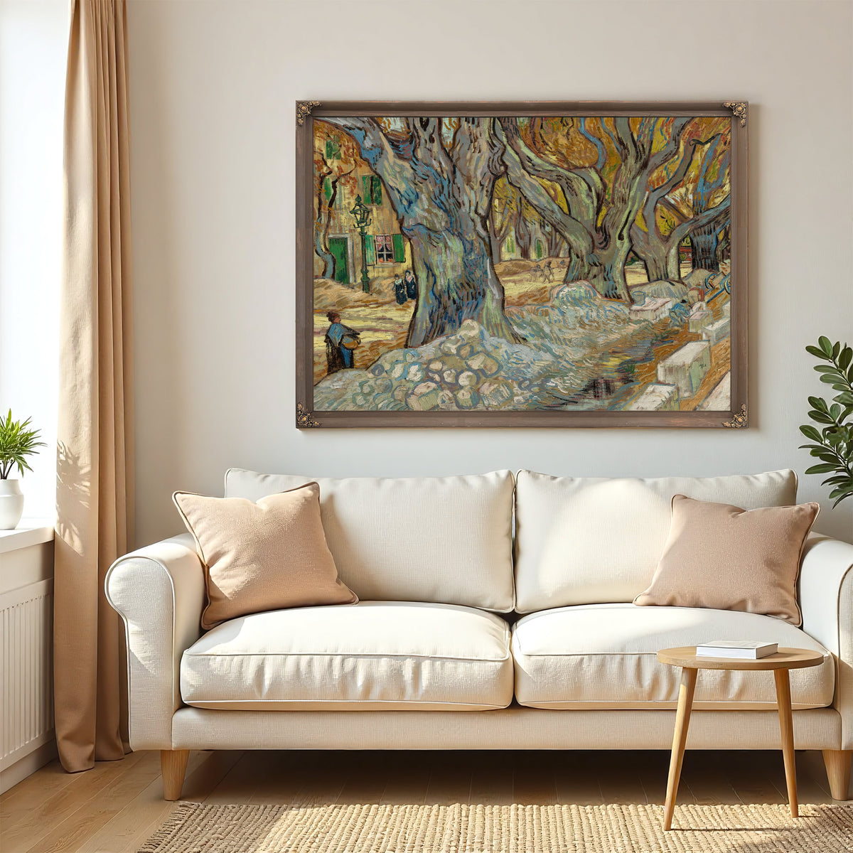 The Large Plane Trees Road Menders By Vincent van Gogh