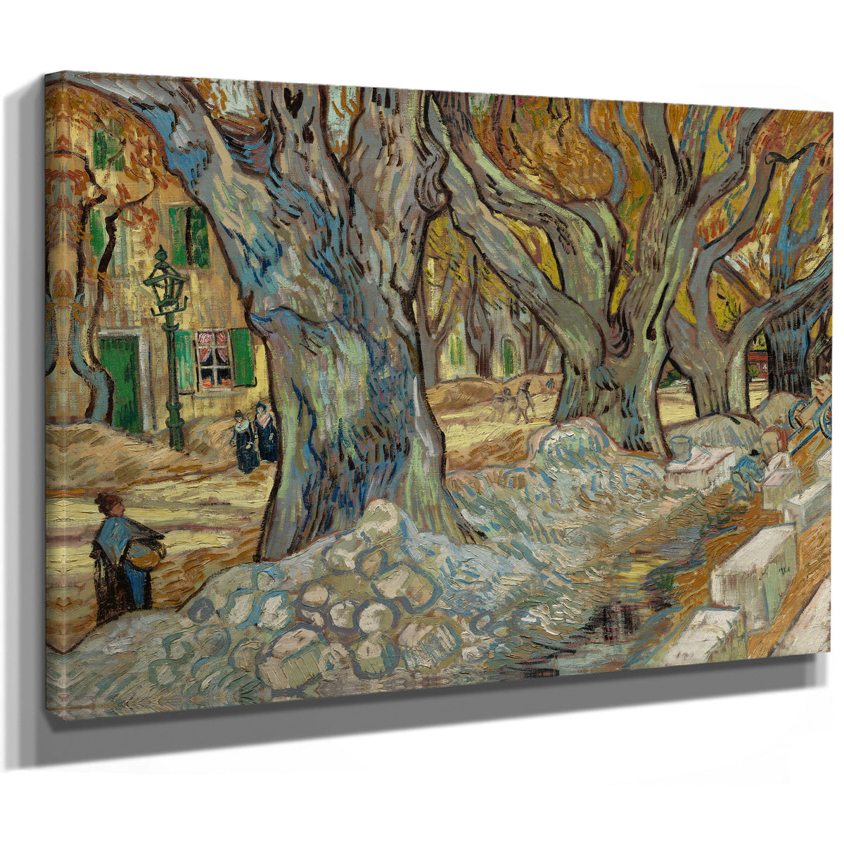 The Large Plane Trees Road Menders By Vincent van Gogh
