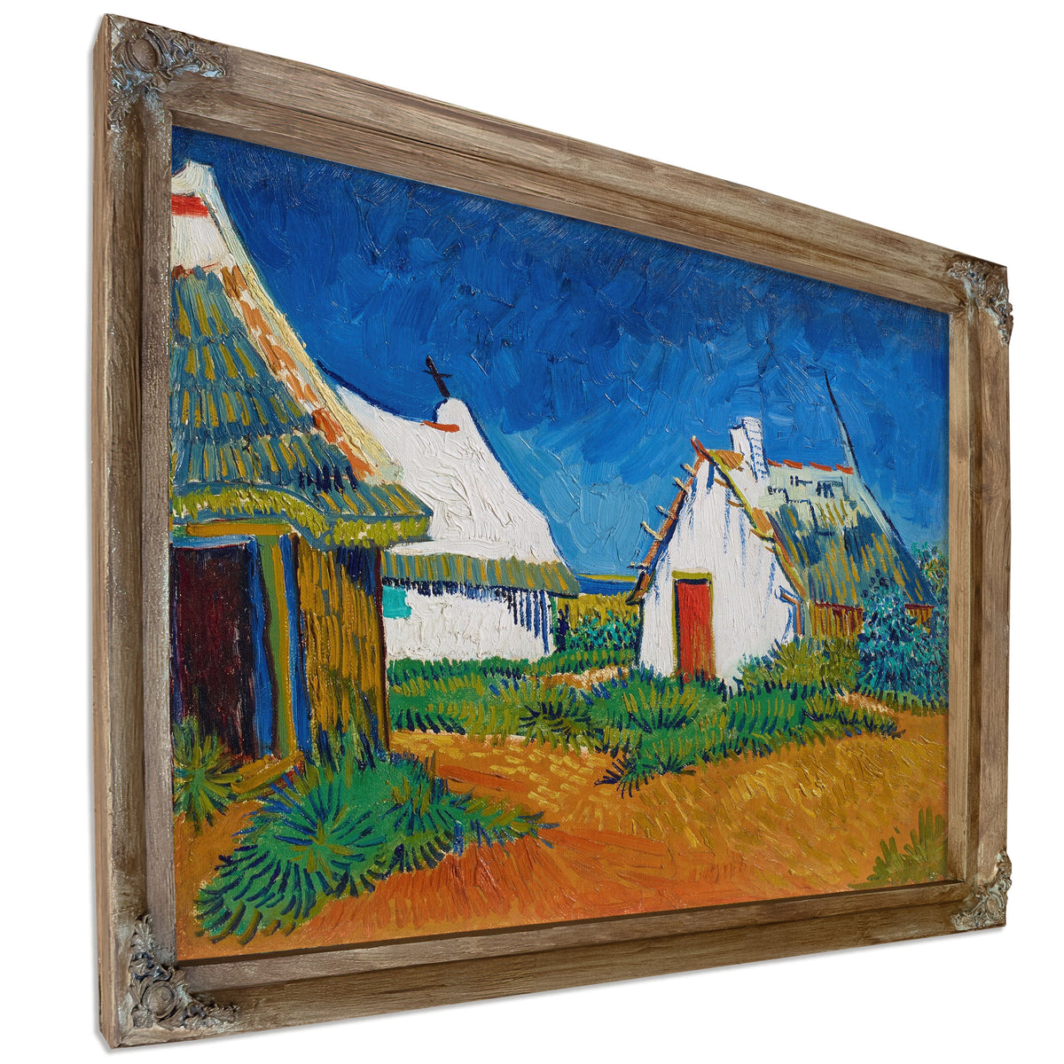 Three White Cottages Saintes Maries By Vincent van Gogh