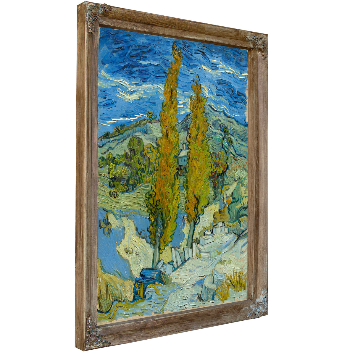 Two Poplars the Alpilles Near Saint By Vincent van Gogh