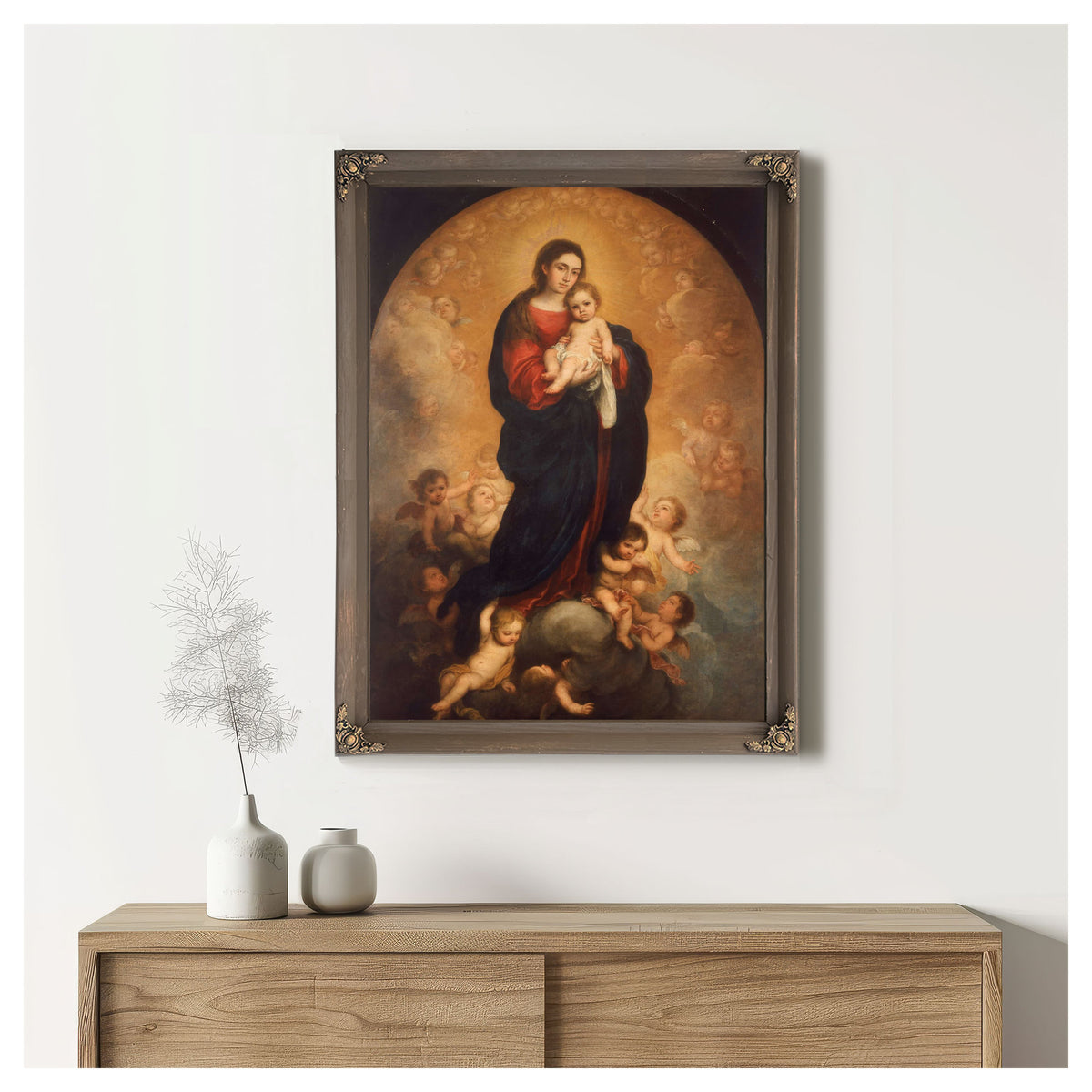Virgin And Child In Glory by Bartolome Esteban Murillo