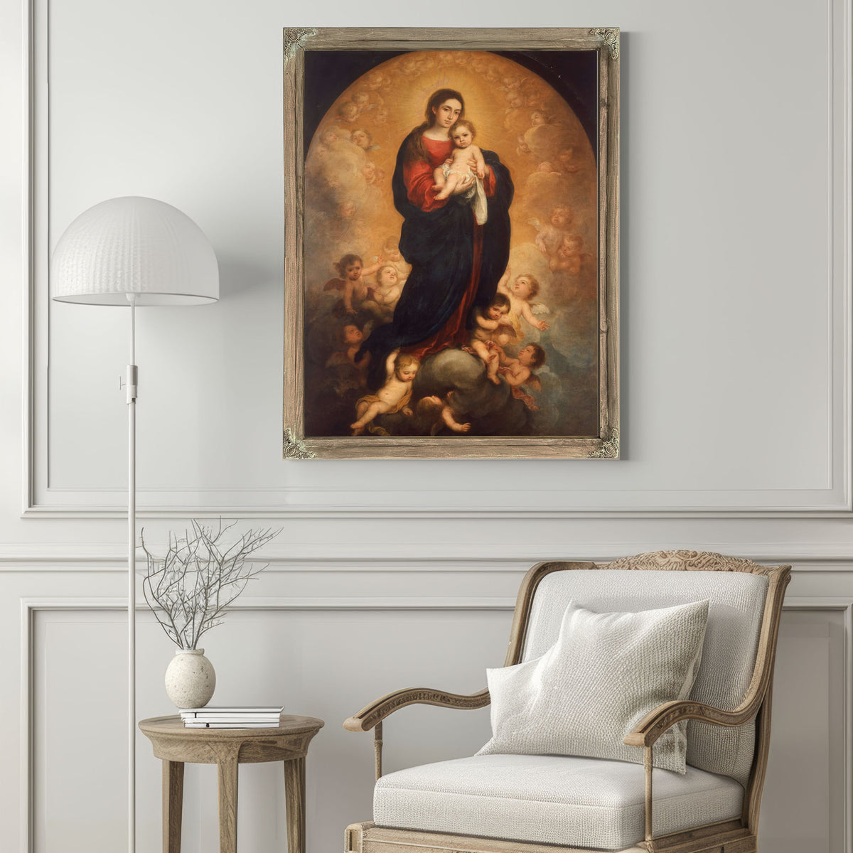 Virgin And Child In Glory by Bartolome Esteban Murillo