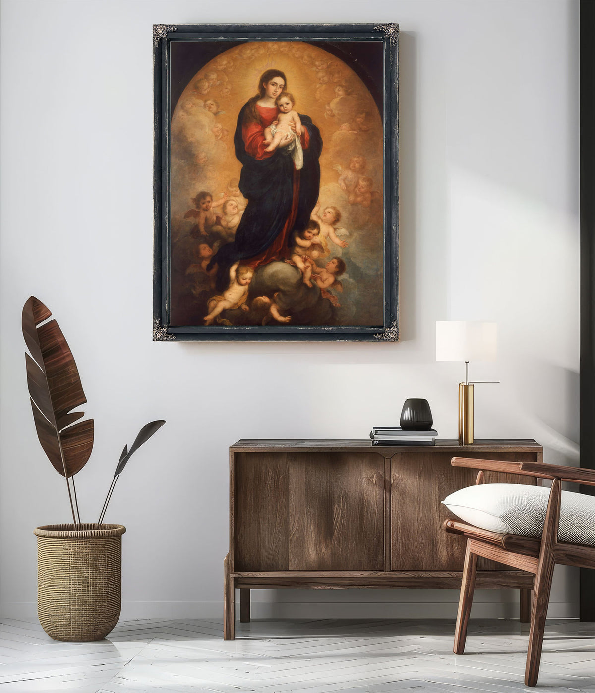Virgin And Child In Glory by Bartolome Esteban Murillo