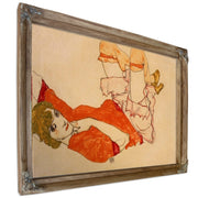 Wally In Red Blouse With Raised Knees 1913 Watercolor Gouache 31X47Cm Pc By Egon Schiele