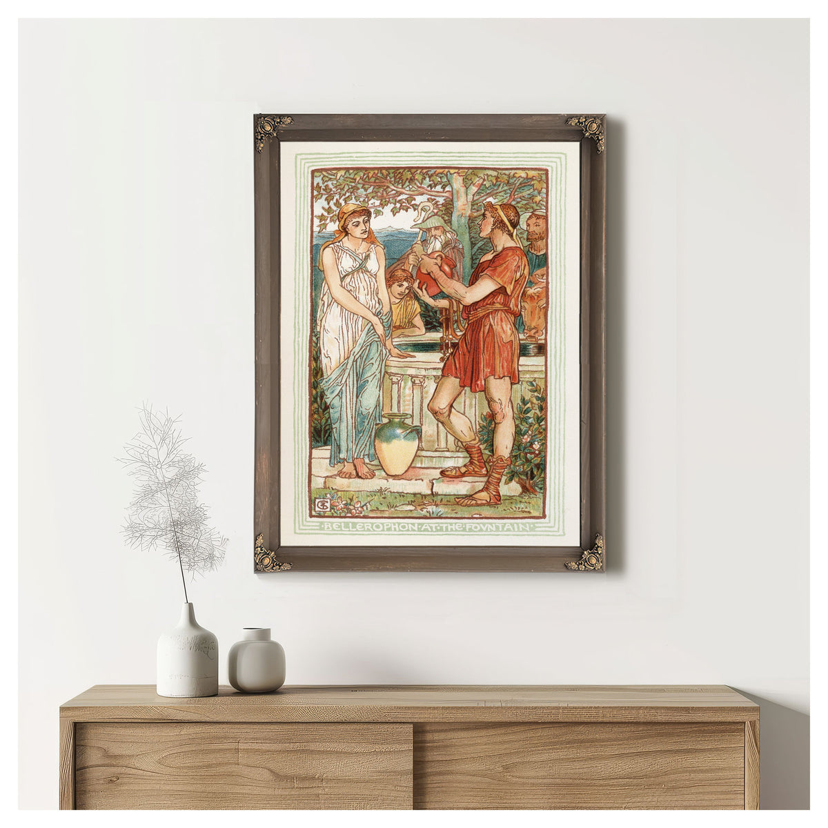 Bellerophon the Fountain 1893 By Walter Crane