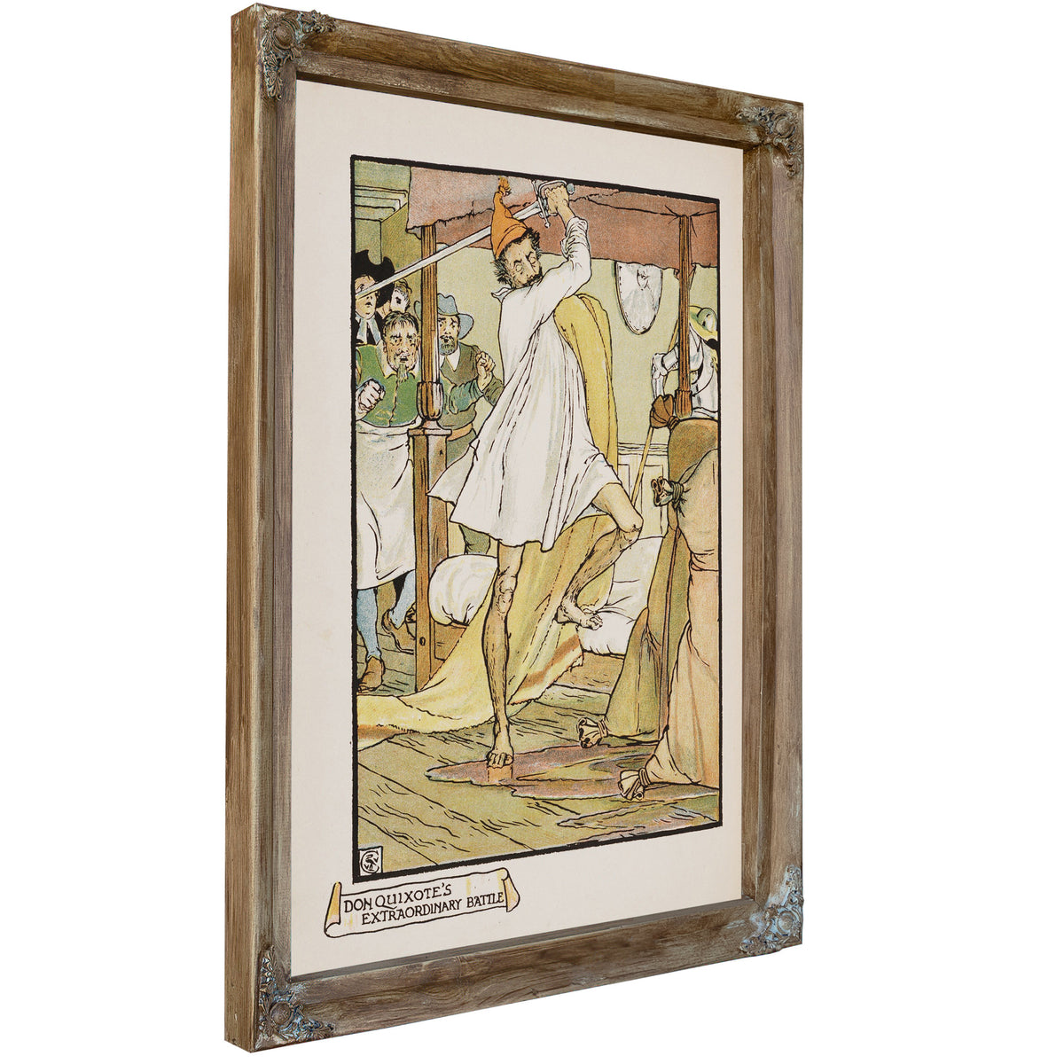 Don Quixotes Extraordinary Battle 1900 By Walter Crane