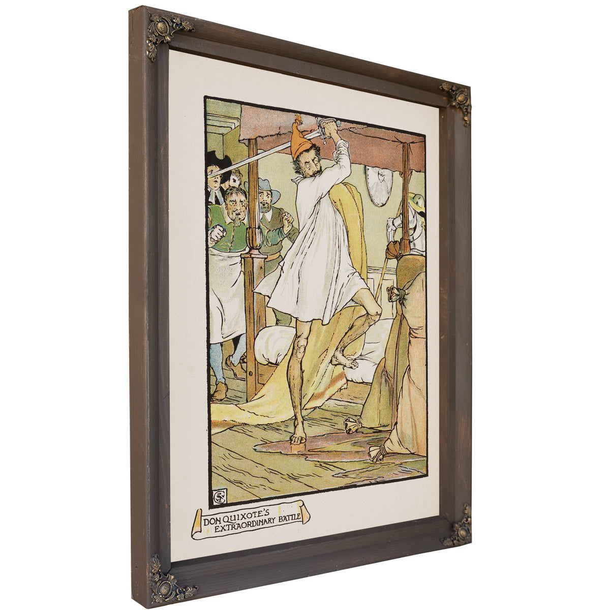 Don Quixotes Extraordinary Battle 1900 By Walter Crane