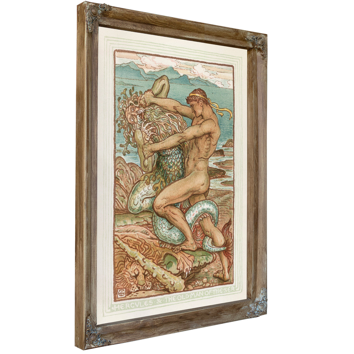 Hercules the Old Man the Sea 1893 By Walter Crane