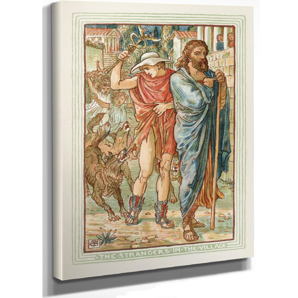 The Strangers the Village 1893 By Walter Crane