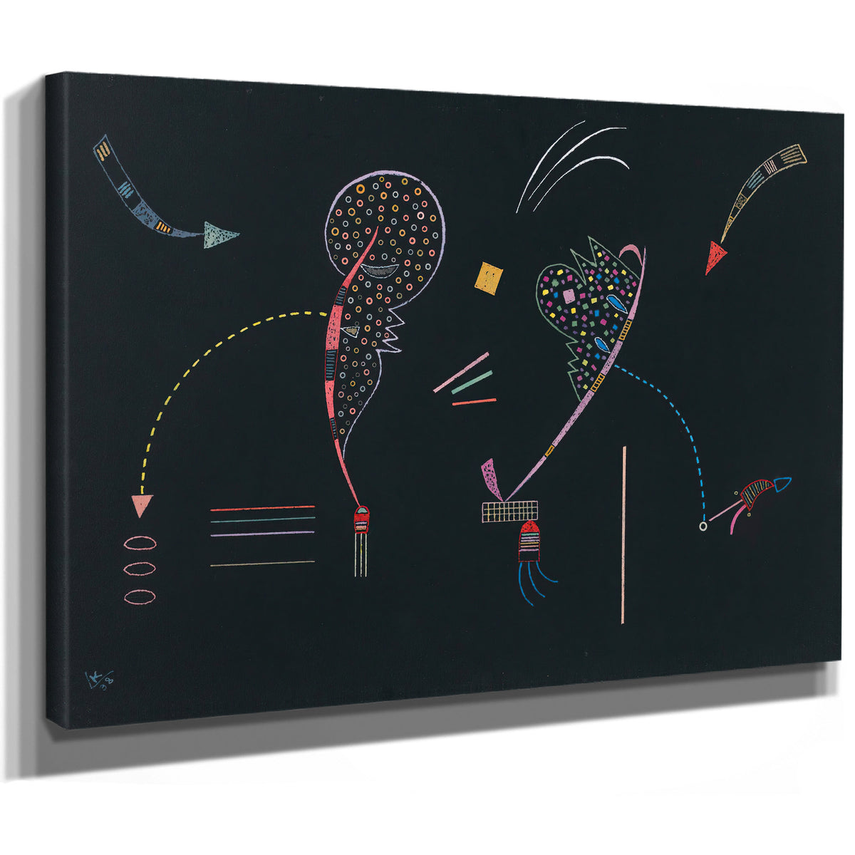 Deux Cotes 1938 By Wassily Kandinsky