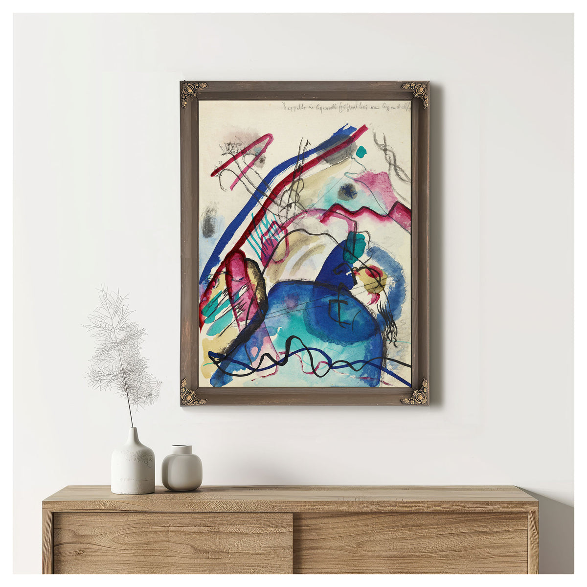 Draft Picture a White Border Iv 1913 By Wassily Kandinsky