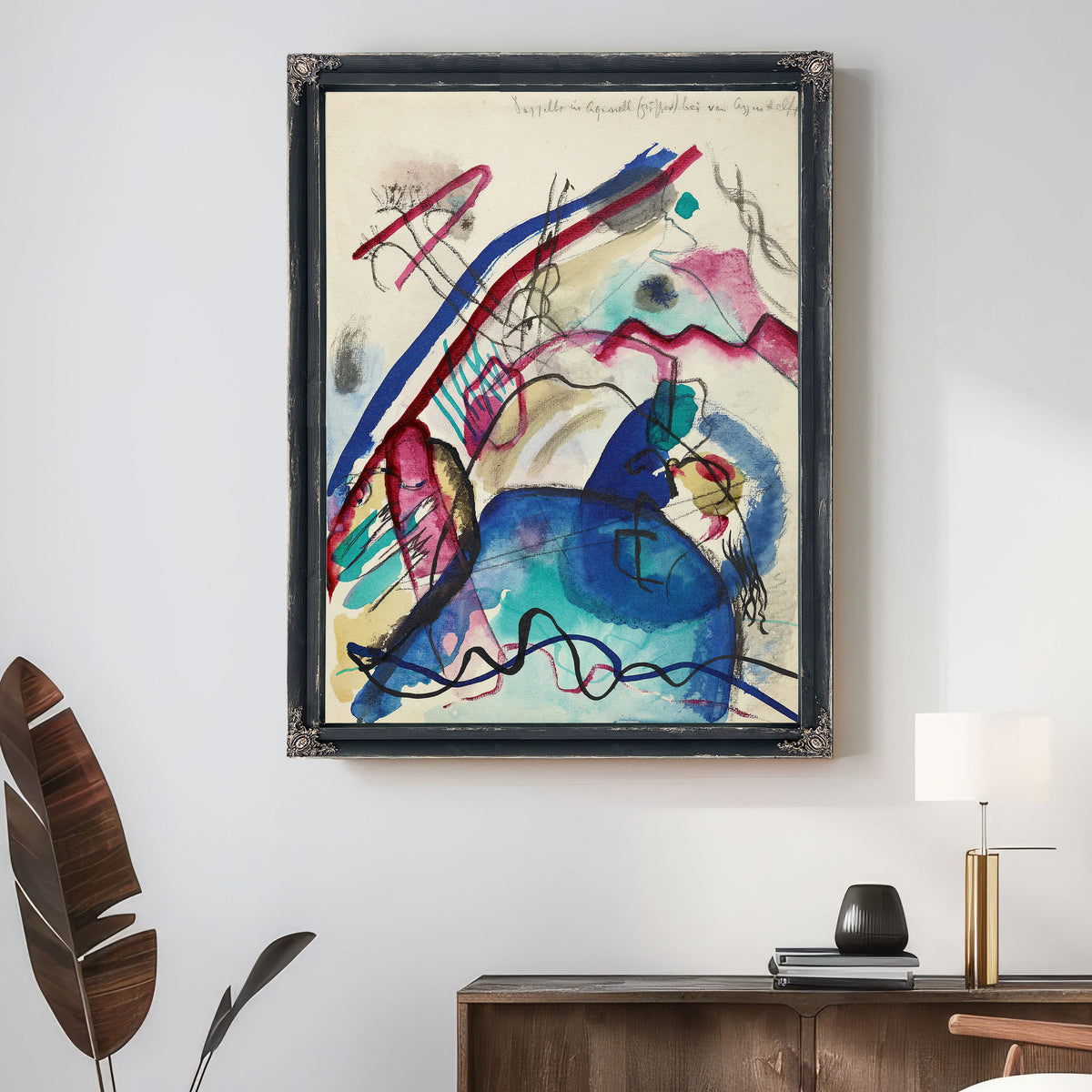 Draft Picture a White Border Iv 1913 By Wassily Kandinsky