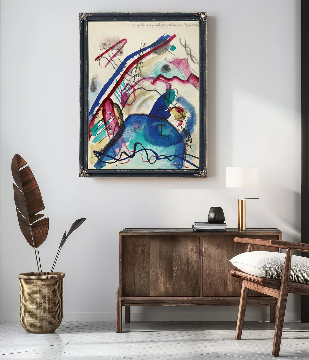 Draft Picture a White Border Iv 1913 By Wassily Kandinsky