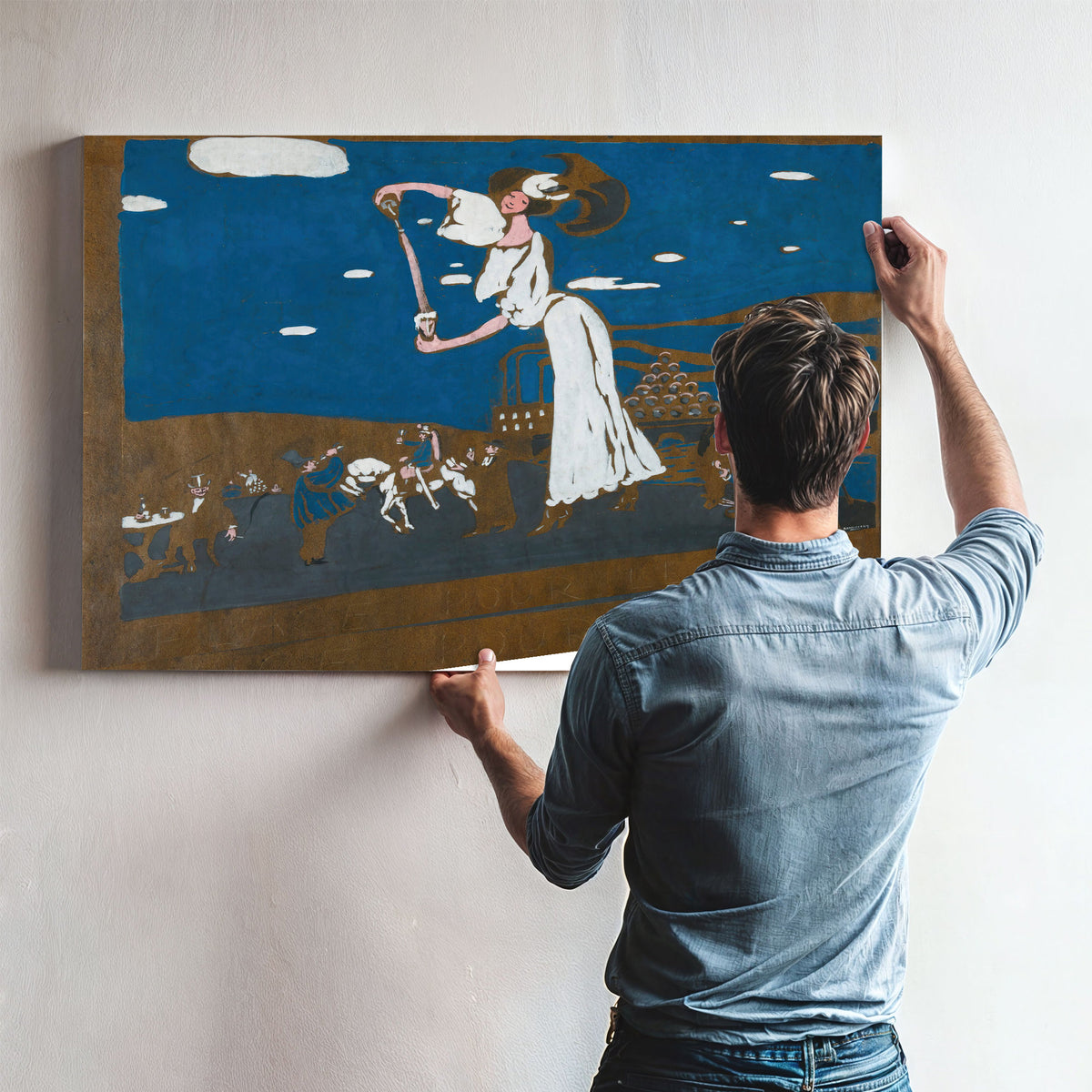 Sketch a Poster a French Brewery 1906 By Wassily Kandinsky
