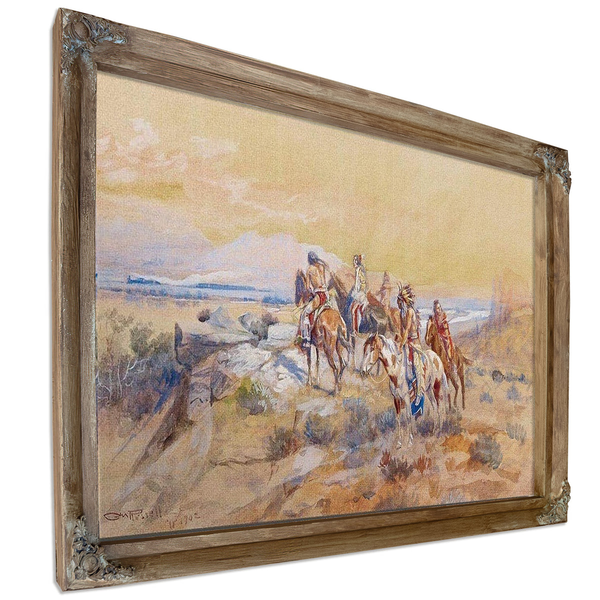 Watching The Iron Horse By Charles Marion Russell
