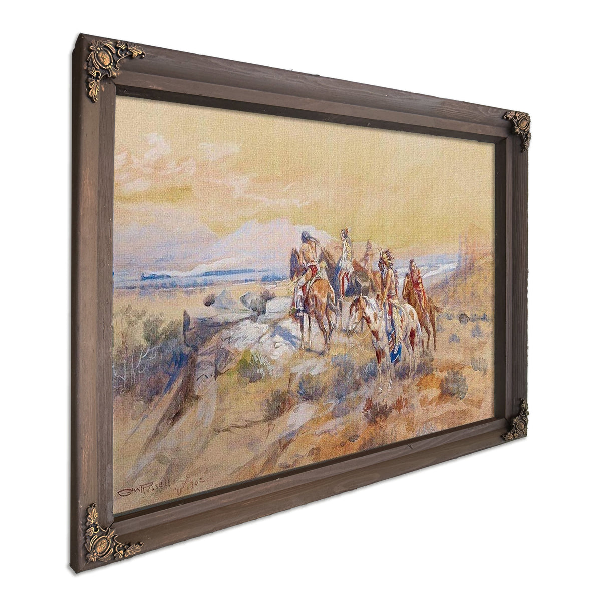 Watching The Iron Horse By Charles Marion Russell