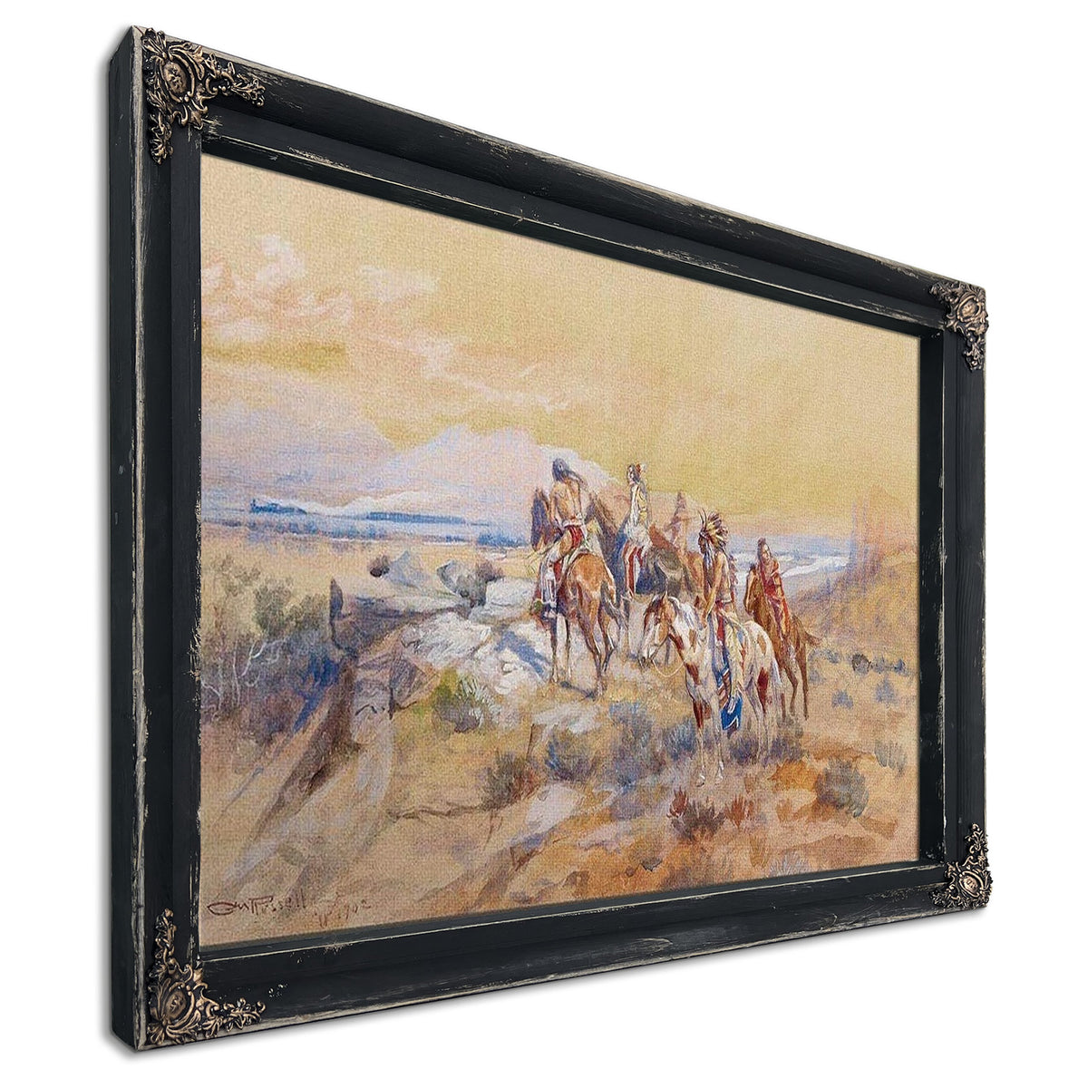Watching The Iron Horse By Charles Marion Russell