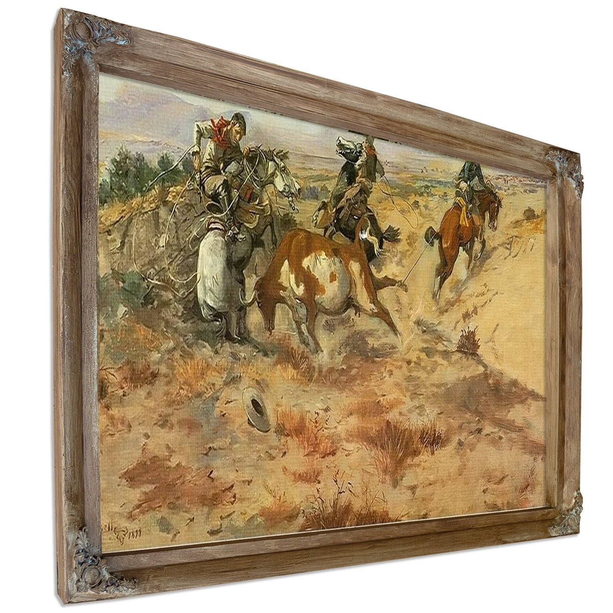 When Cowboys Get In Trouble By Charles Marion Russell Fine Art Print