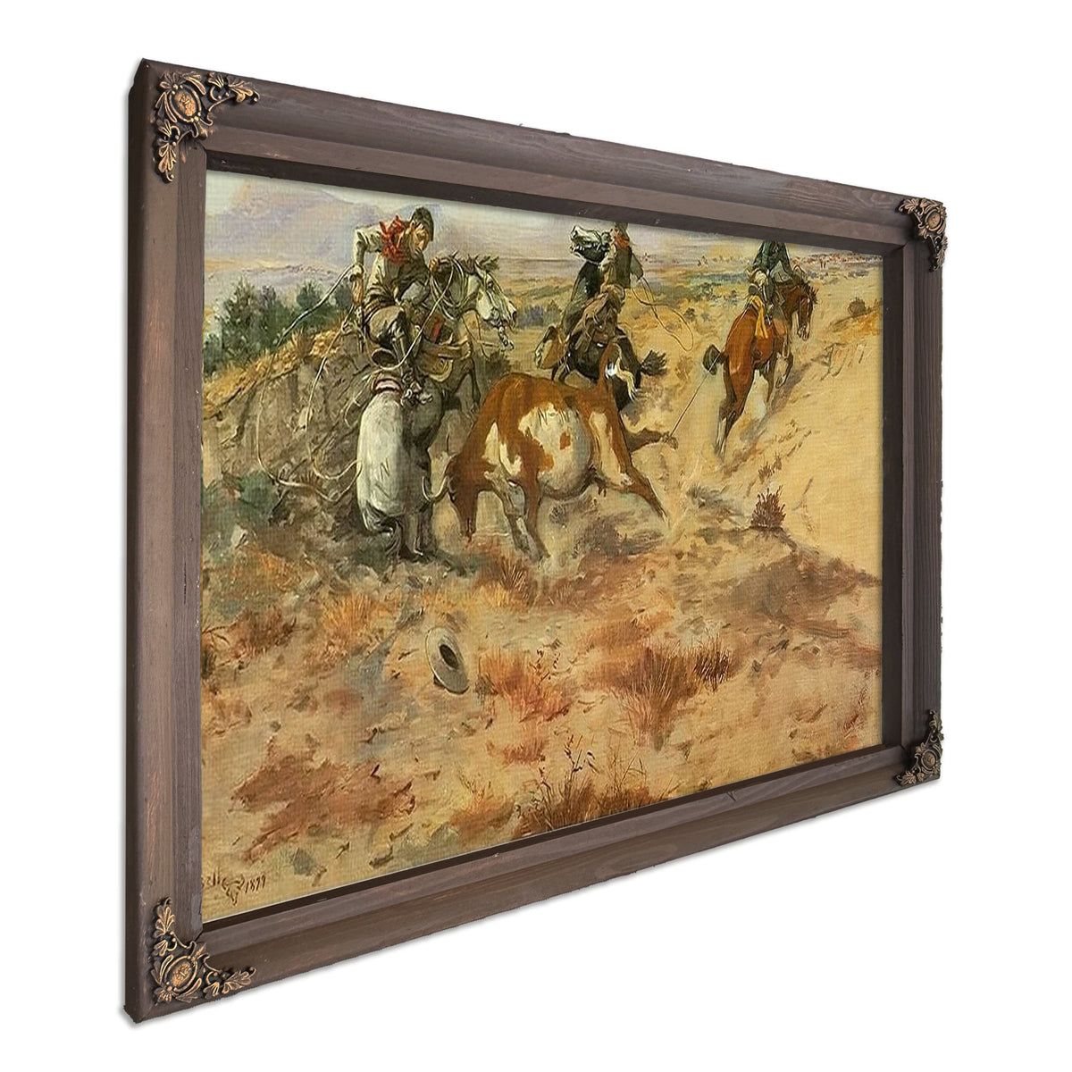 When Cowboys Get In Trouble By Charles Marion Russell Fine Art Print