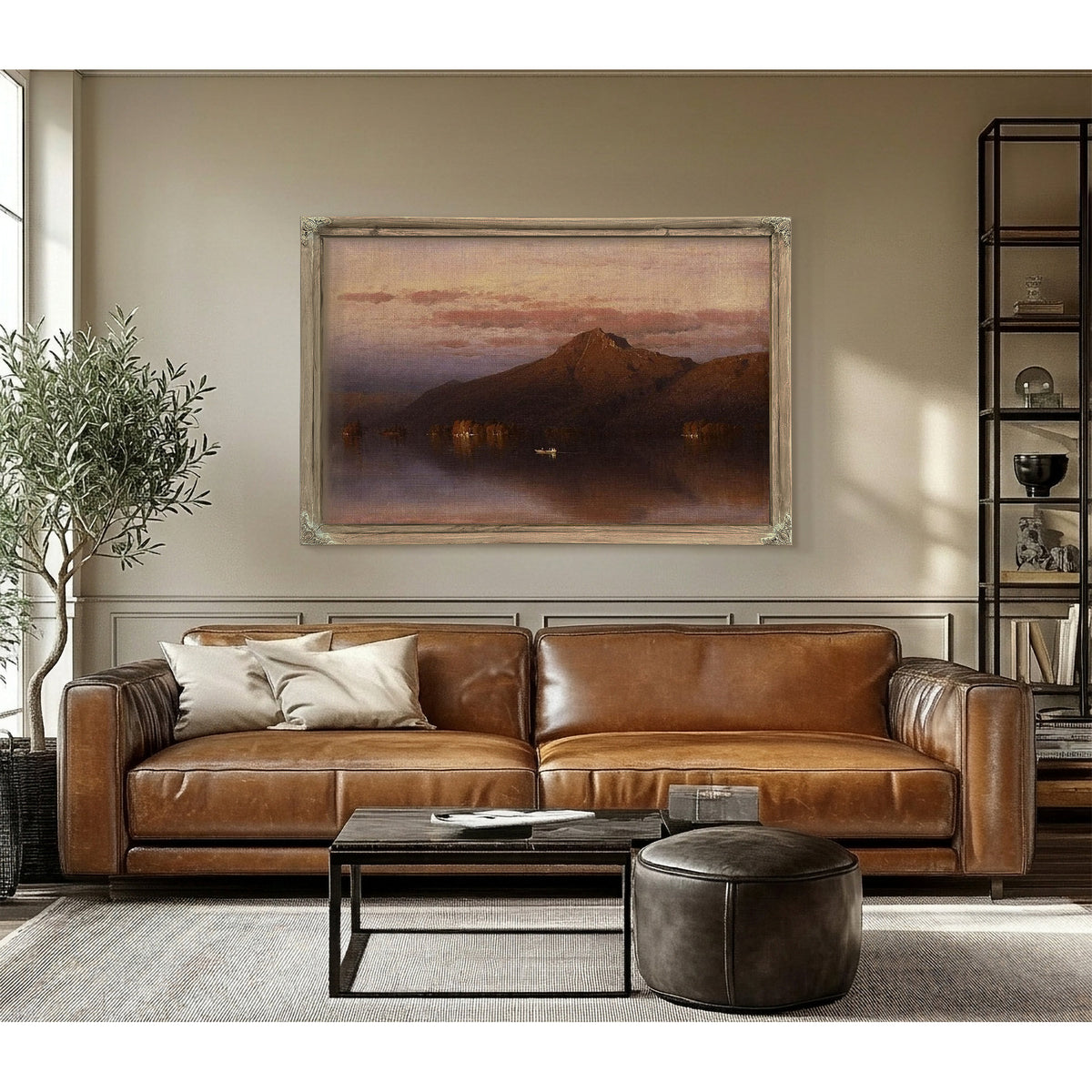 Whiteface Mountain From Lake Placid By Sanford Robinson Gifford Fine Art Print