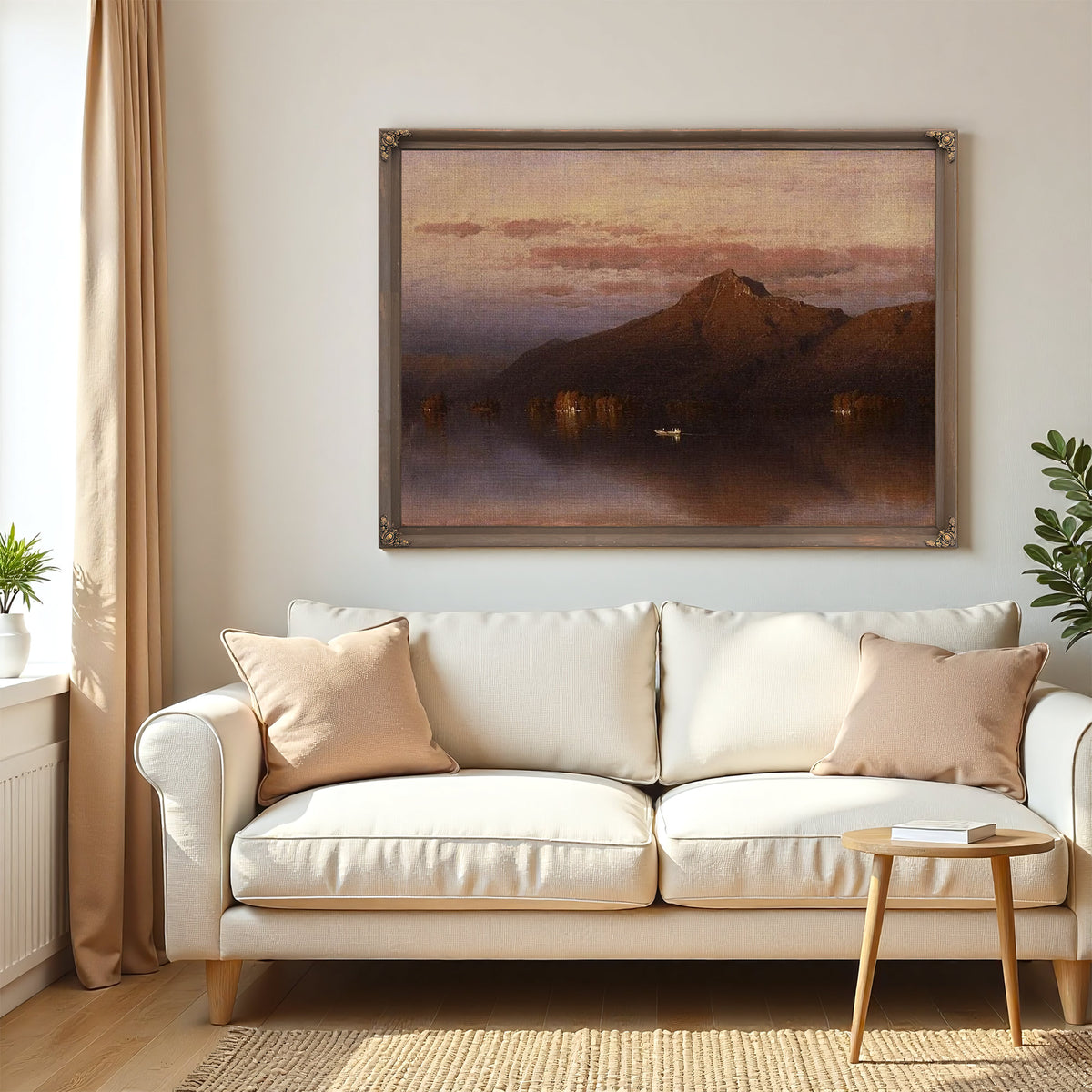 Whiteface Mountain From Lake Placid By Sanford Robinson Gifford Fine Art Print