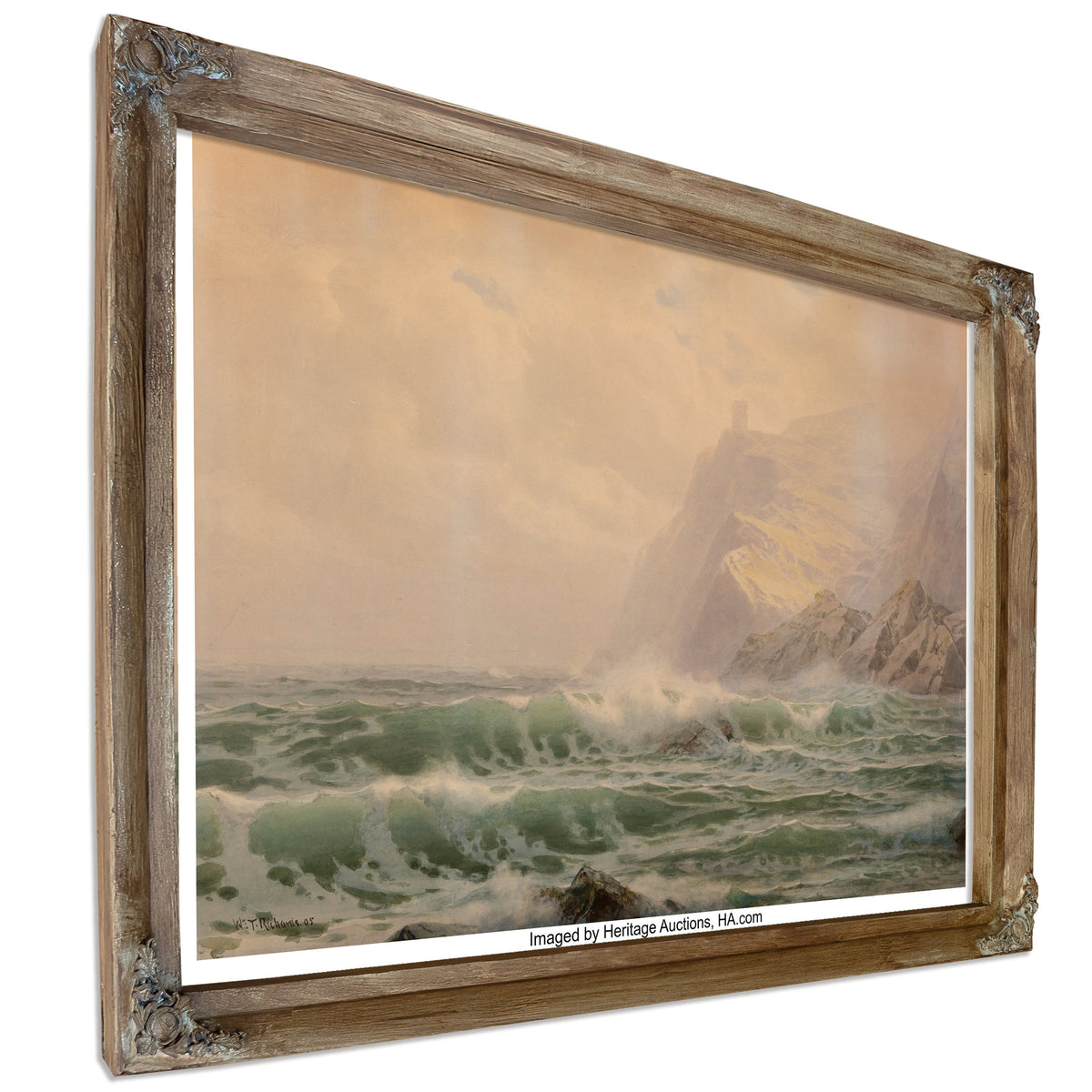 Off Cornish Coast Sea Rock Mist 1905 By William Trost Richards