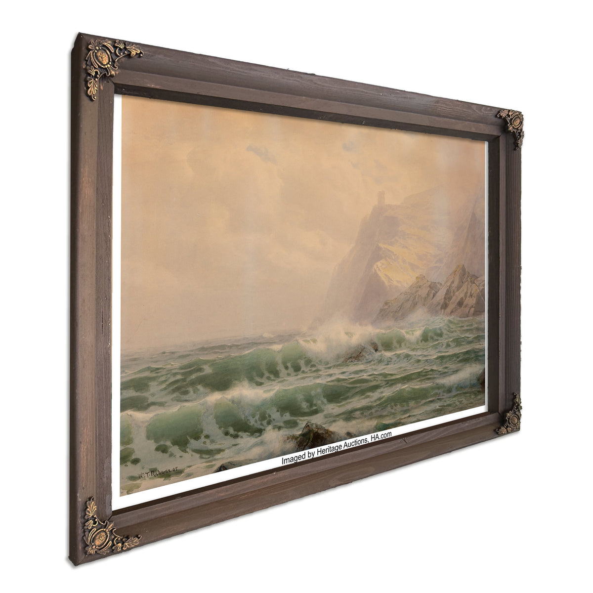 Off Cornish Coast Sea Rock Mist 1905 By William Trost Richards