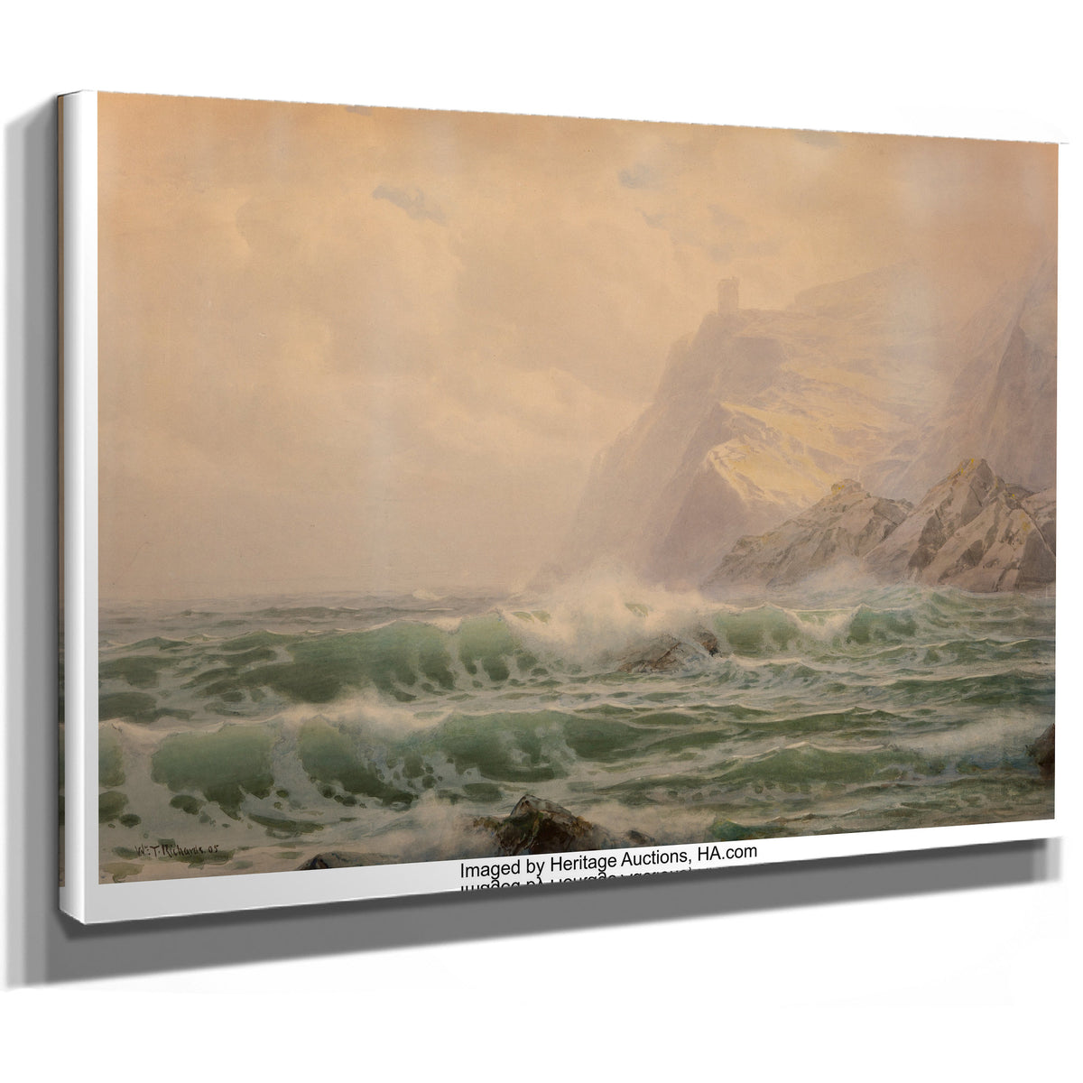 Off Cornish Coast Sea Rock Mist 1905 By William Trost Richards