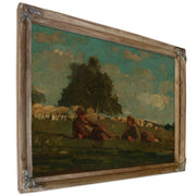 Boy Girl a Field Sheep 1878 By Winslow Homer