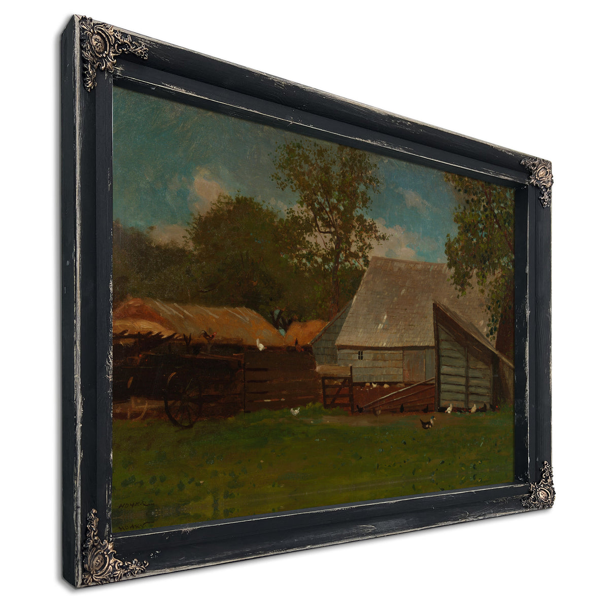Farmyard Ducks Chickens 1872 1873 By Winslow Homer