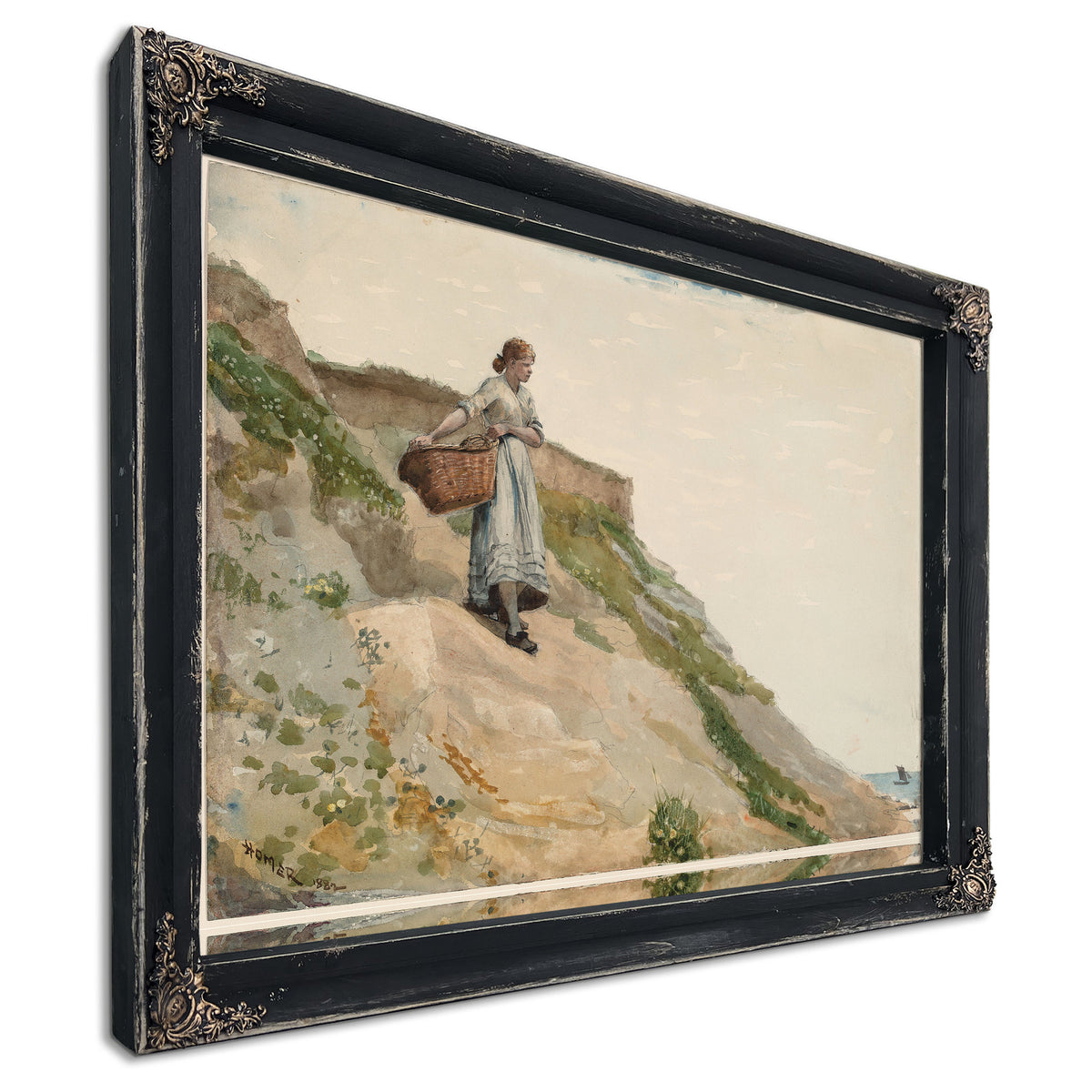 Girl Carrying Basket 1882 By Winslow Homer