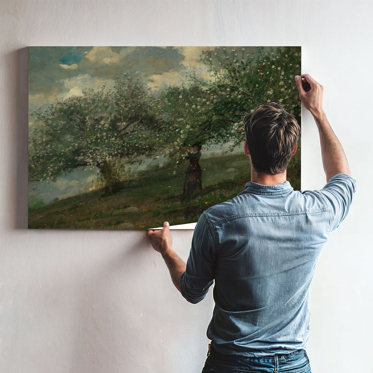Girl Picking Apple Blossoms 1879 By Winslow Homer