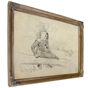 Girl Seated a Tree Trunk 1879 By Winslow Homer